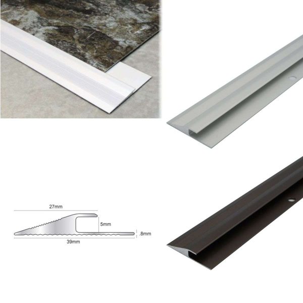 2.7m Click Vinyl Flooring Edge Profile Reducer Trim Threshold Door Bar Lvt