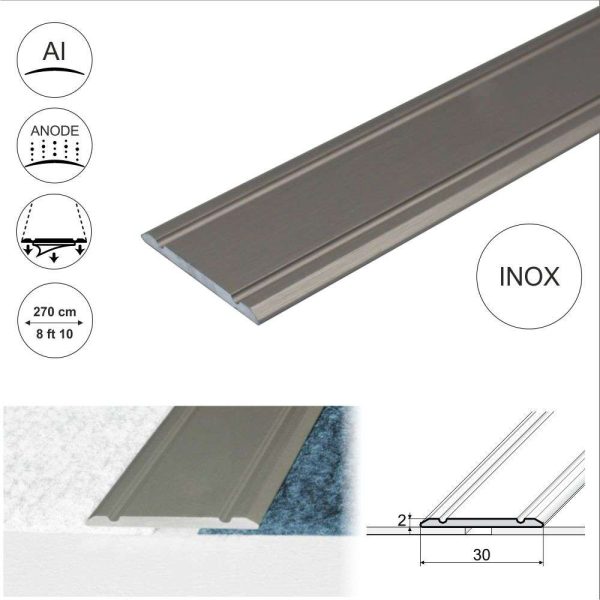 A02 30mm Anodised Aluminium Flat Self Adhesive Door Threshold Strip - Image 10