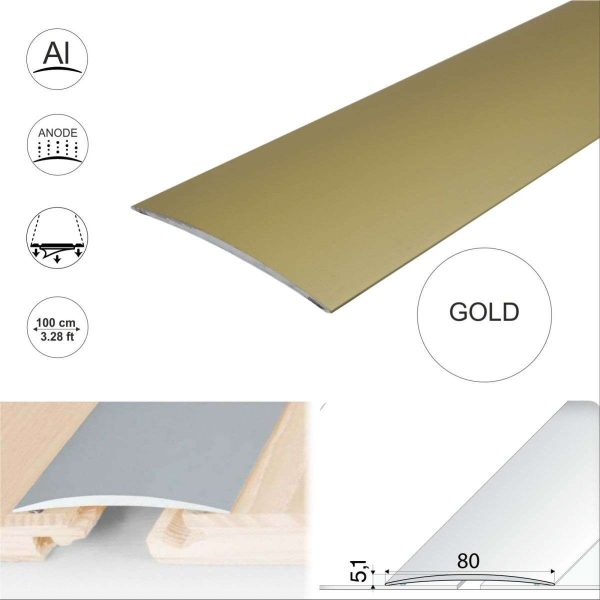 A71 80mm Anodised Aluminium Self Adhesive Door Threshold Strip - Image 6