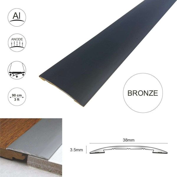 CAS 38mm Self Adhesive Euro Cover Strip Wood Vinyl Tile Door Bar Threshold Trim - Image 4