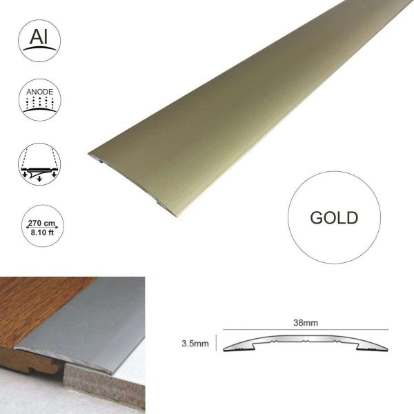 CAS 38mm Self Adhesive Euro Cover Strip Wood Vinyl Tile Door Bar Threshold Trim - Image 7