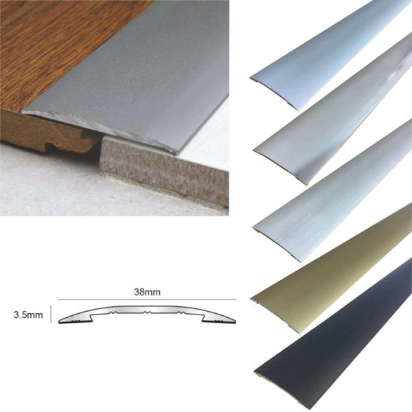 CAS 38mm Self Adhesive Euro Cover Strip Wood Vinyl Tile Door Bar Threshold Trim