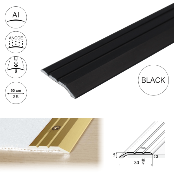 A01 30mm Anodised Aluminium Door Threshold Ramp Profile - Image 13