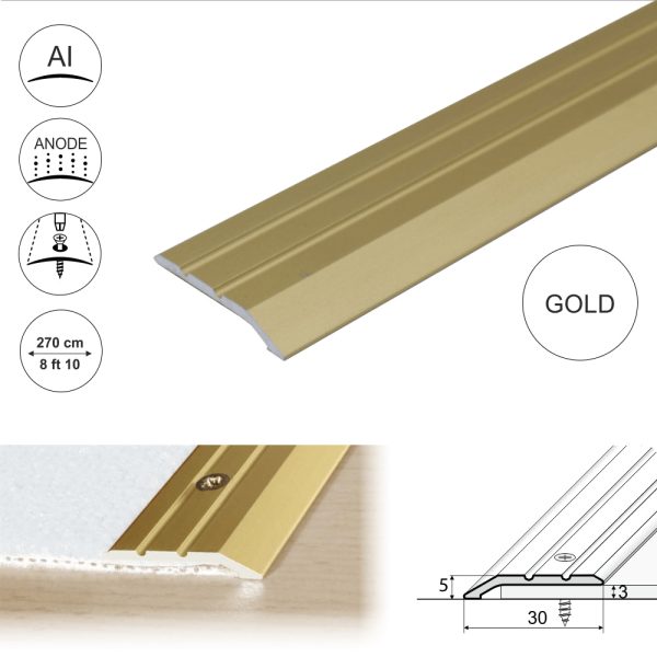 A01 30mm Anodised Aluminium Door Threshold Ramp Profile - Image 8