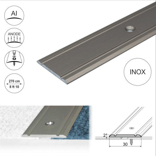 A02 30mm Anodised Aluminium Flat Door Threshold Strip - Image 10