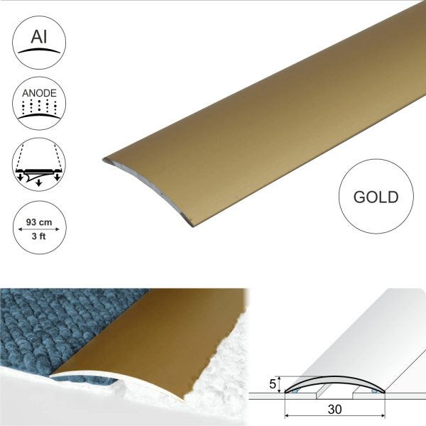 A03 30mm Anodised Aluminium Self Adhesive Door Threshold Strip - Image 5