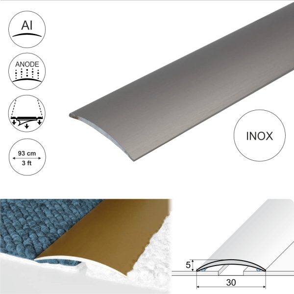 A03 30mm Anodised Aluminium Self Adhesive Door Threshold Strip - Image 6