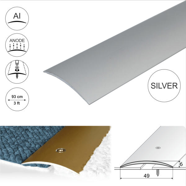 A04 49mm Anodised Aluminium Door Threshold Strip - Image 21