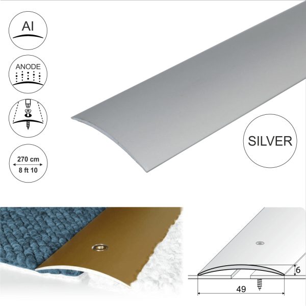 A04 49mm Anodised Aluminium Door Threshold Strip - Image 12