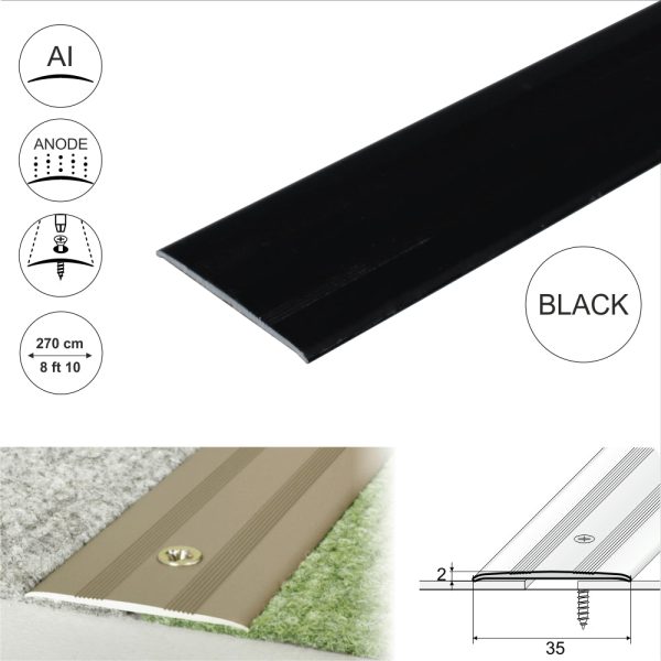 A08 35mm Anodised Aluminium Flat Door Threshold Profile - Image 4