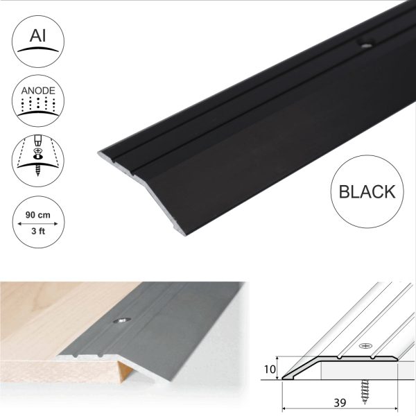 A11 40mm Anodised Aluminium Door Threshold Ramp Profile - Image 3