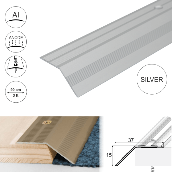 A39 37mm Anodised Aluminium Door Threshold Ramp Profile - Image 11