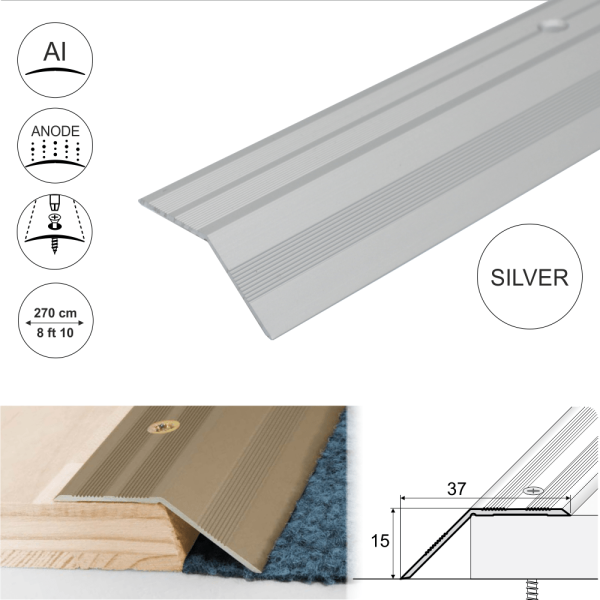 A39 37mm Anodised Aluminium Door Threshold Ramp Profile - Image 12