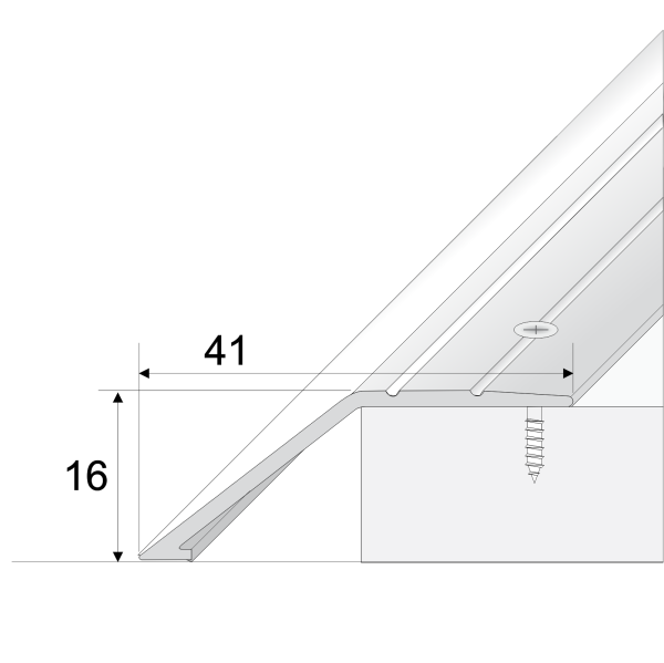 A47 41mm Anodised Aluminium Door Threshold Ramp Profile - Image 2