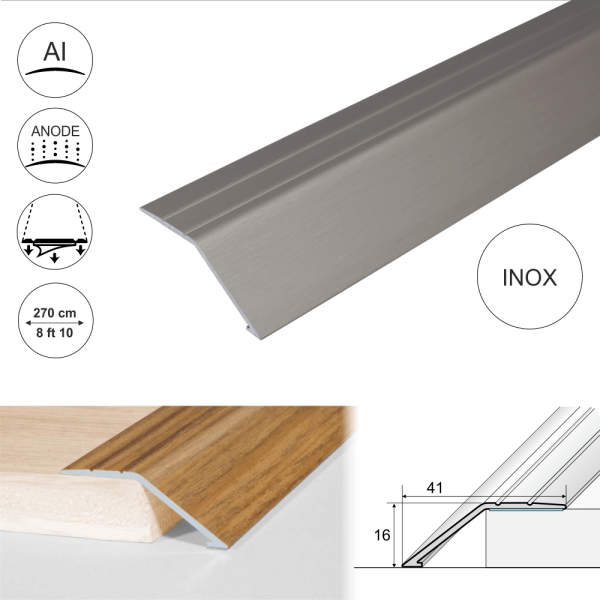 A47 41mm Anodised Aluminium Self Adhesive Door Threshold Ramp Profile - Image 10