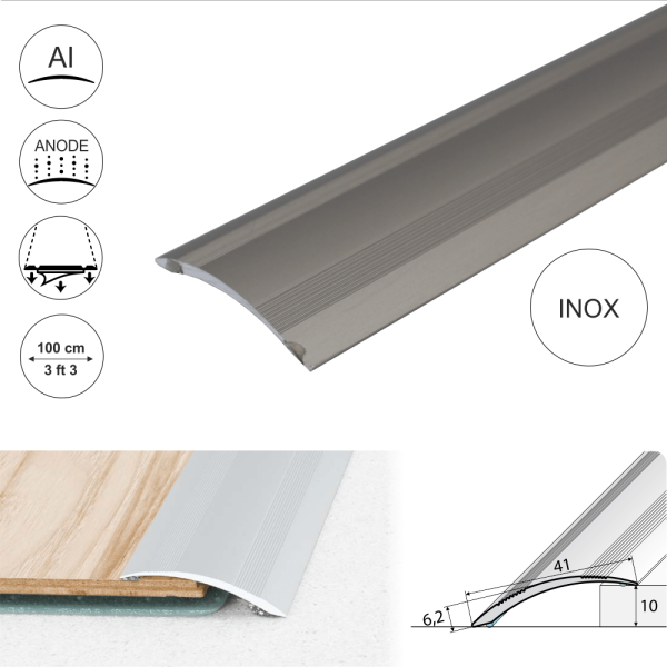 A48 41mm Anodised Aluminium Self Adhesive Door Threshold Ramp Profile - Image 9