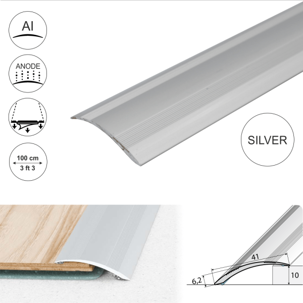 A48 41mm Anodised Aluminium Self Adhesive Door Threshold Ramp Profile - Image 11