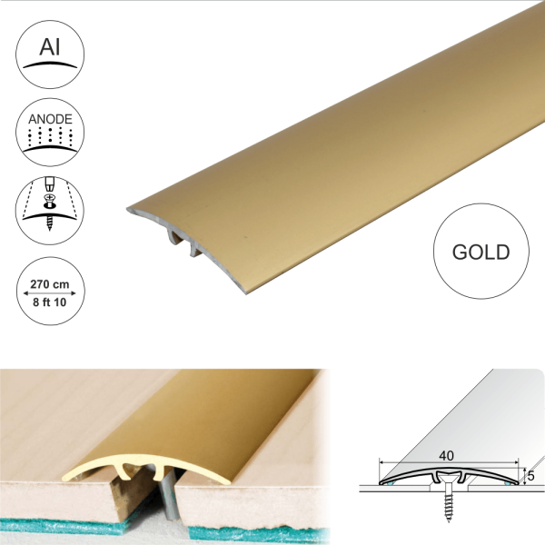 A64 40mm Anodised Aluminium Door Threshold Strip - Image 8