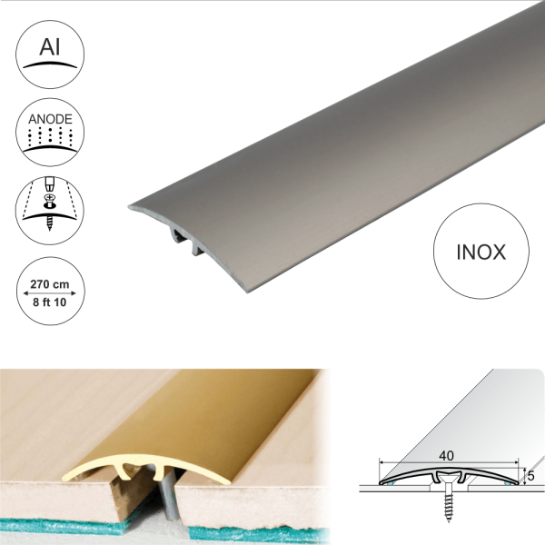 A64 40mm Anodised Aluminium Door Threshold Strip - Image 10