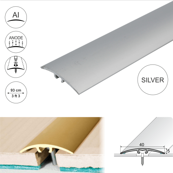 A64 40mm Anodised Aluminium Door Threshold Strip - Image 11