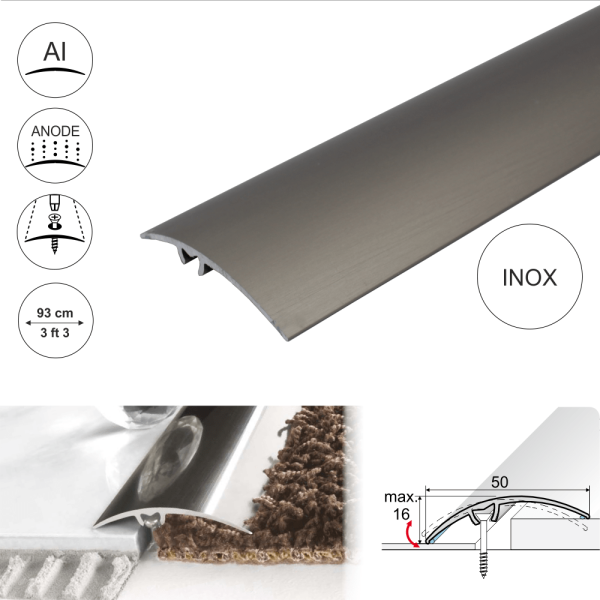 A65 50mm Anodised Aluminium Door Threshold Strip - Image 9