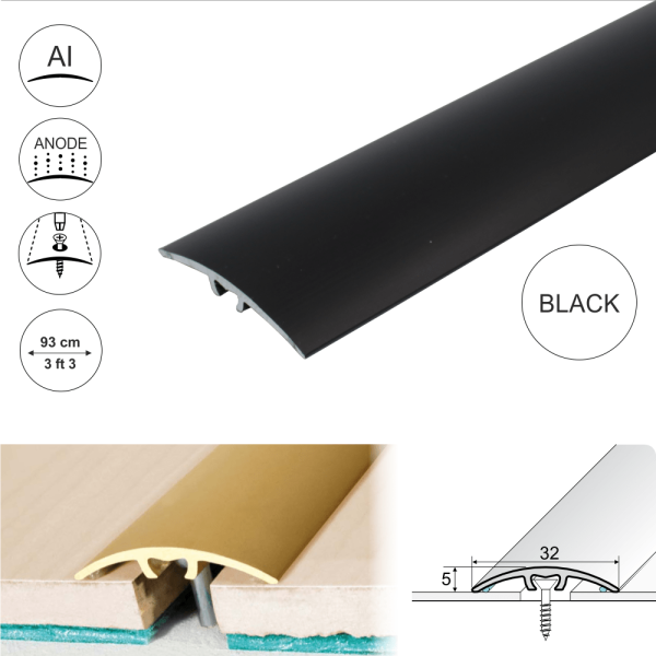 A66 32mm Anodised Aluminium Door Threshold Strip - Image 3