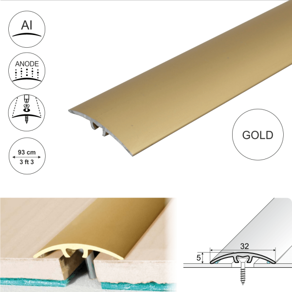 A66 32mm Anodised Aluminium Door Threshold Strip - Image 7