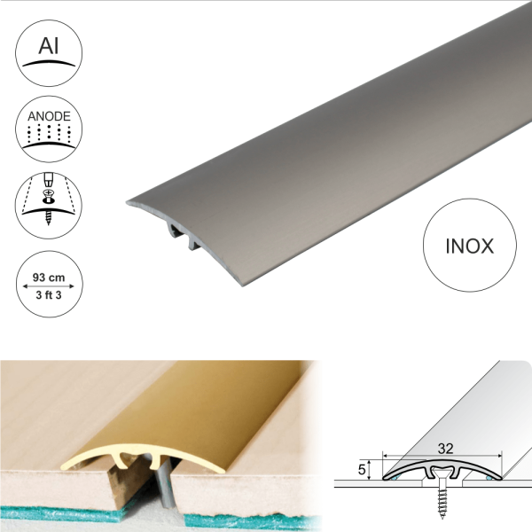 A66 32mm Anodised Aluminium Door Threshold Strip - Image 9