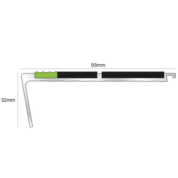 AHD12 93 x 32mm Non Slip Tredsafe Stair Nosing - Image 2