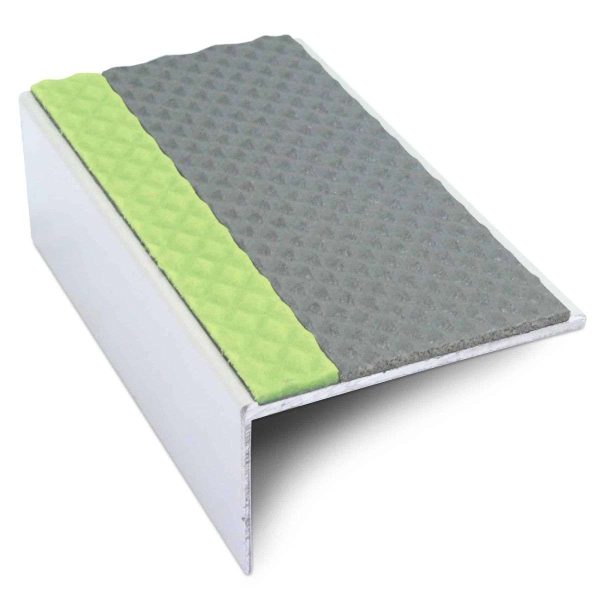 ASL01 Tredsafe 56x32mm Aluminium Non Slip Stair Nosing Edge Trim With Pvc Insert