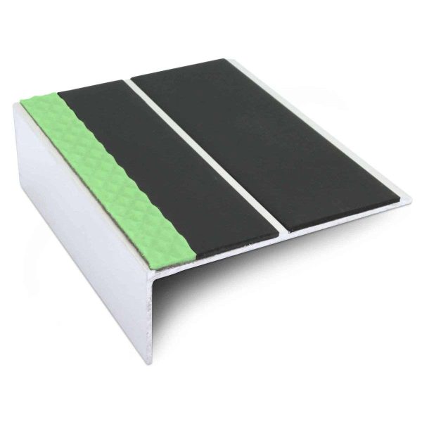 ASL09 85x30mm Aluminium Non Slip Stair Nosing Edge Trim With Pvc Insert