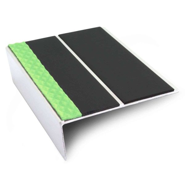 ASL10 85x32mm Aluminium Non Slip Stair Nosing Edge Trim With Pvc Insert