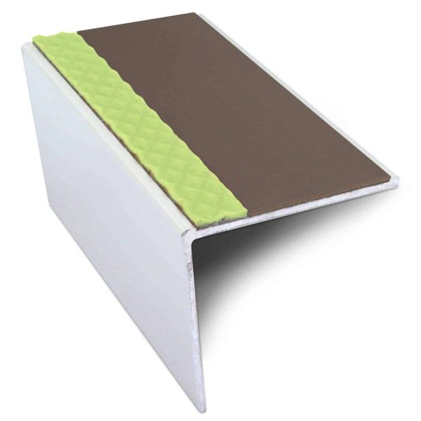 ASL20 57x55mm DDA Compliant Aluminium Non Slip Stair Nosing Edge Trim With Pvc Insert - Image 5