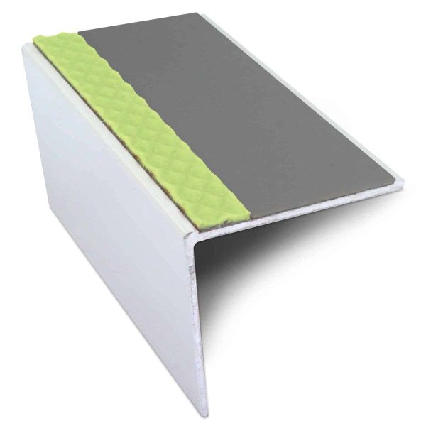 ASL20 57x55mm DDA Compliant Aluminium Non Slip Stair Nosing Edge Trim With Pvc Insert - Image 10