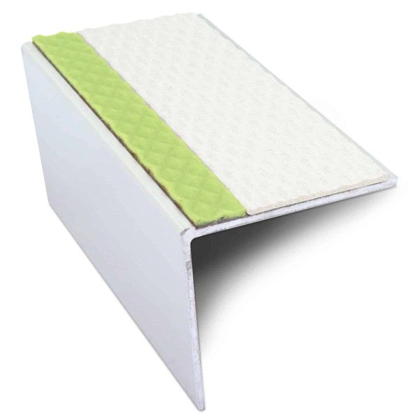 ASL20 57x55mm TredSafe DDA Compliant Aluminium Non Slip Stair Nosing Edge Trim With Pvc Insert - Image 4