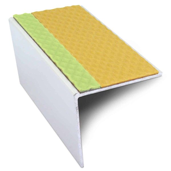 ASL20 57x55mm TredSafe DDA Compliant Aluminium Non Slip Stair Nosing Edge Trim With Pvc Insert - Image 5