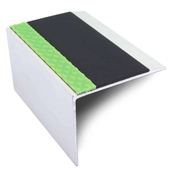 ASL21 67x55mm DDA Compliant Aluminium Non Slip Stair Nosing Edge Trim With Pvc Insert