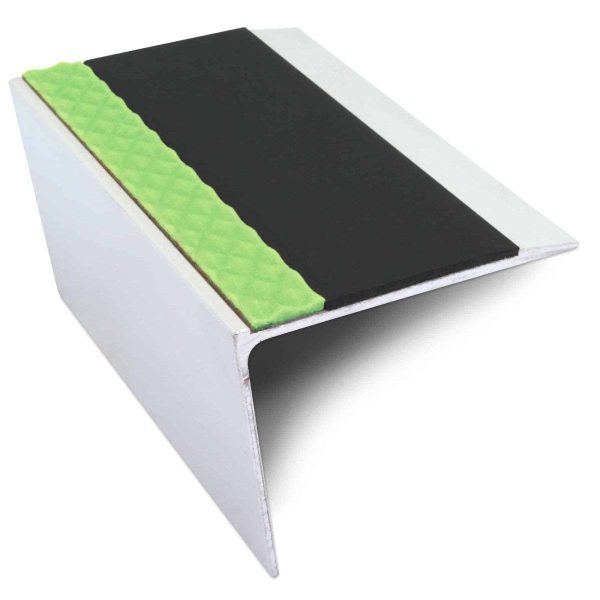 ASL26 67x55mm DDA Compliant Aluminium Non Slip Stair Nosing Edge Trim With Pvc Insert - Image 4