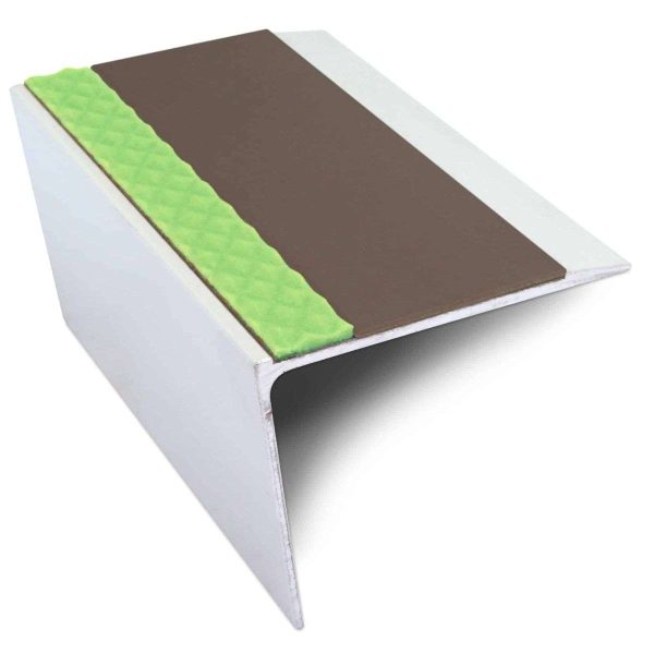 ASL26 67x55mm DDA Compliant Aluminium Non Slip Stair Nosing Edge Trim With Pvc Insert - Image 5