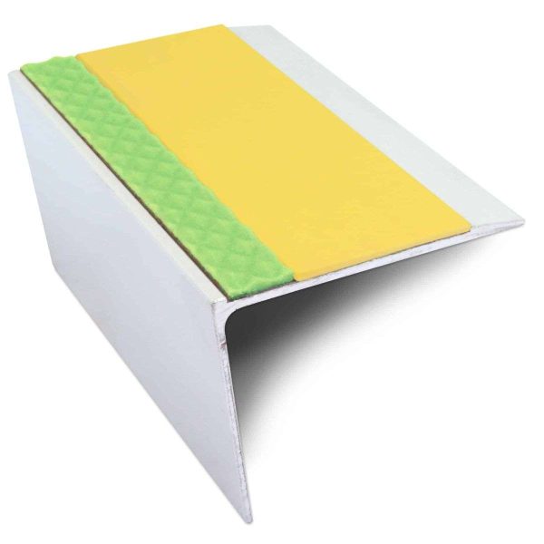 ASL26 67x55mm DDA Compliant Aluminium Non Slip Stair Nosing Edge Trim With Pvc Insert - Image 13