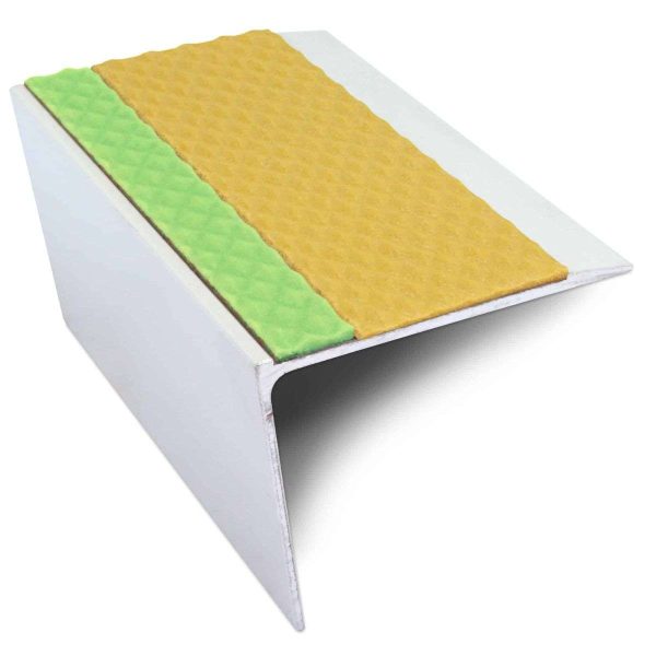 ASL26 67x55mm Tredsafe DDA Compliant Aluminium Non Slip Stair Nosing Edge Trim With Pvc Insert - Image 5