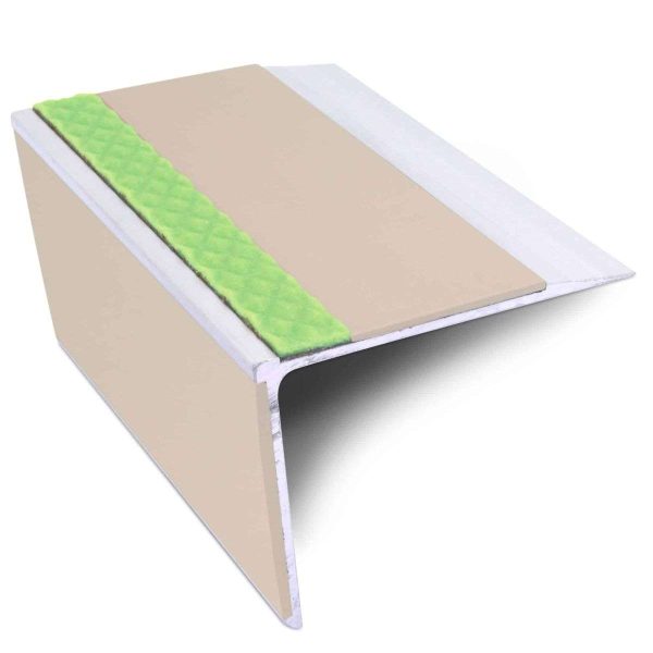 ASL28 75x58mm DDA Compliant Straight Aluminium Non Slip Stair Nosing Edge Trim With PVC Insert - Image 3