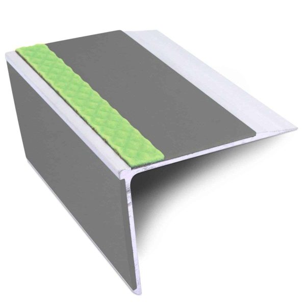 ASL28 75x58mm DDA Compliant Straight Aluminium Non Slip Stair Nosing Edge Trim With PVC Insert - Image 10