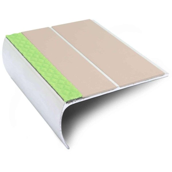 ASL29 87x40mm Aluminium Non Slip Stair Nosing Edge Trim With Pvc Insert - Image 3