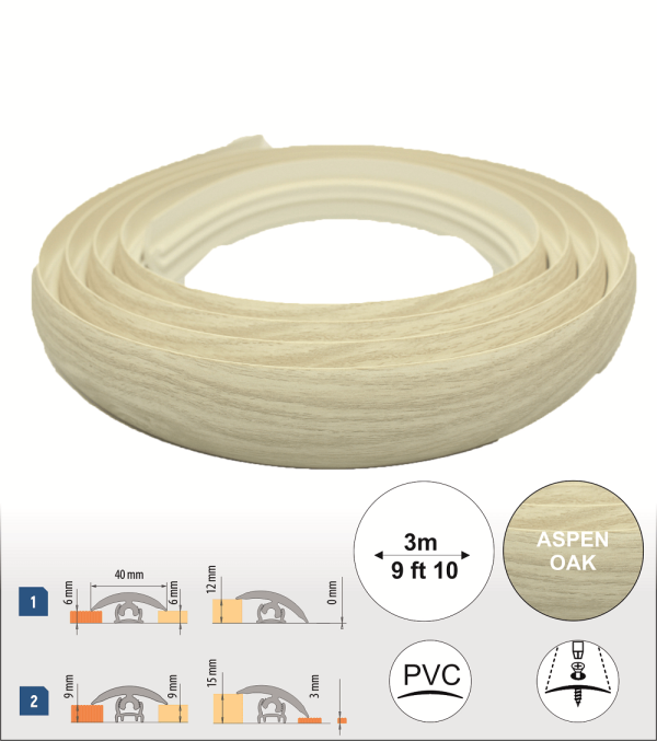 Flex Line 40mm Pvc Flexible Flooring Transition Profile Door Threshold - Image 6