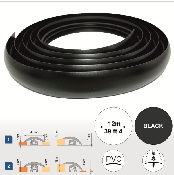 Flex Line 40mm Pvc Flexible Flooring Transition Profile Door Threshold - Image 10