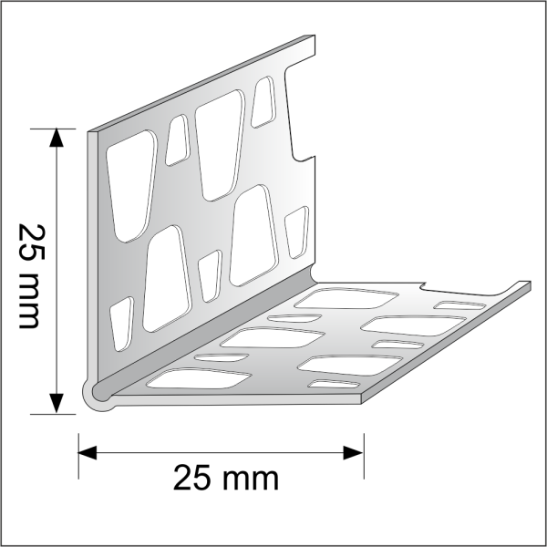 10 X 25x25mm Pvc Render Corner Bead - Image 2