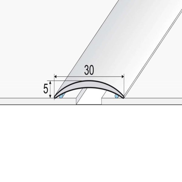 A03 30mm Anodised Aluminium Self Adhesive Door Threshold Strip - Image 2