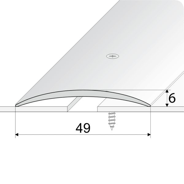 A04 49mm Anodised Aluminium Door Threshold Strip - Image 2