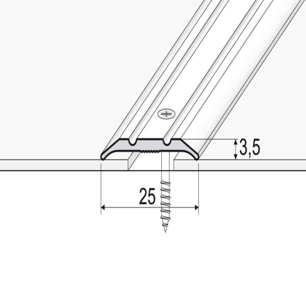 A12 25mm Anodised Aluminium Flat Door Threshold Strip - Image 2